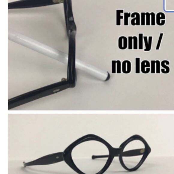 Deadstock Vintage Black Diamond Eyeglasses Frame Only / Women's Medium * - Picture 4 of 5
